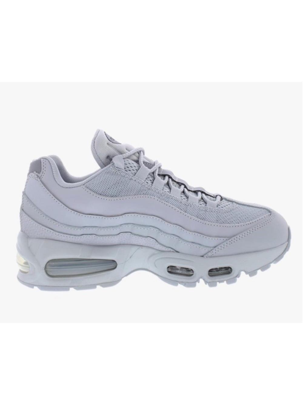 Nike Air Max 95 CT1268-100 Triple White Grey Fog Men's Athletic Sneakers